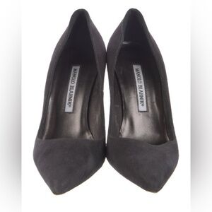 Classic Manolo Blahnik 100 mm  BB Pumps in dark gray Suede 6.5